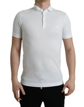 Dolce & Gabbana White Collared Short Sleeve Crown T-shirt -   -  Dolce & Gabbana.